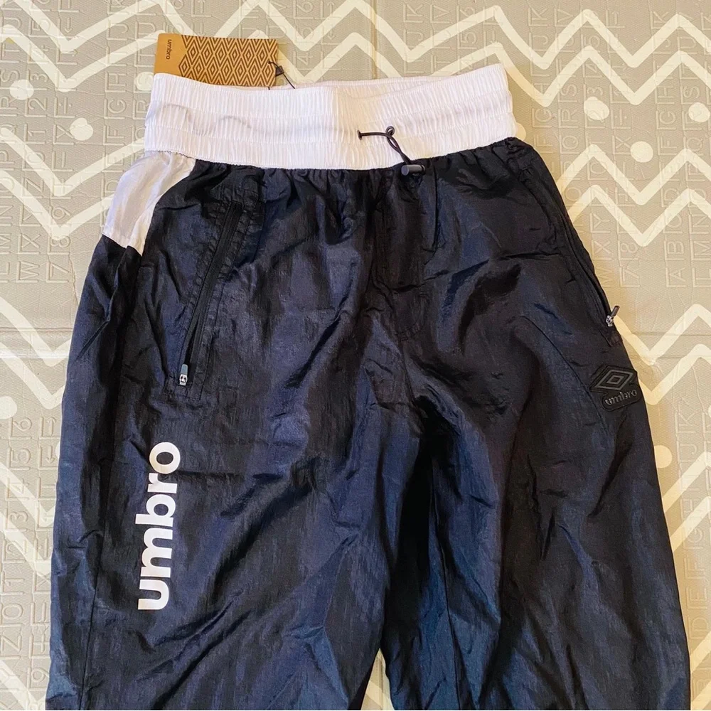 Umbro Kids Navy Joggers with White Accents
